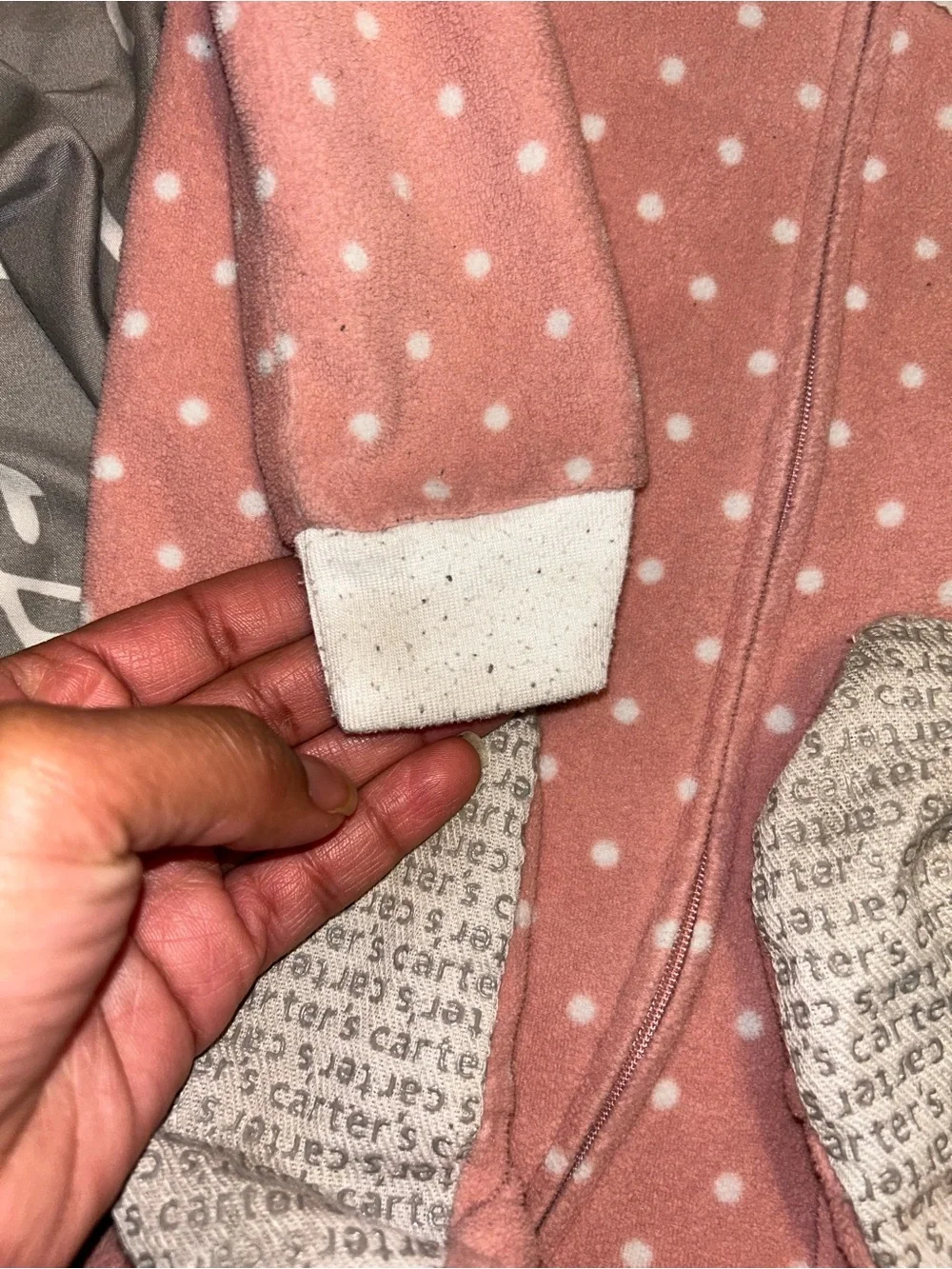 Carter's Pink Polka Dot Unicorn Footed One-Piece